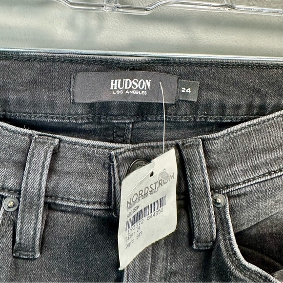 Hudson Barbara High Waisted Super Skinny Jeans in Black - Picture 6 of 8